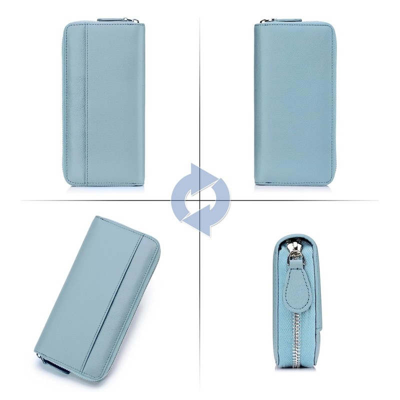 TOEDNNQI Women's Long Wallet, Large Capacity, Chabara, Box-Shaped Coin Purse,