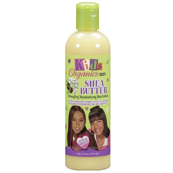 Originals by Africa's Best Kids Shea Butter Detangling Moisturizing Hair Lotion, Enriched with Extra Virgin Olive Oil, Petrolatum and Mineral Oil Free, 12 oz Bottle