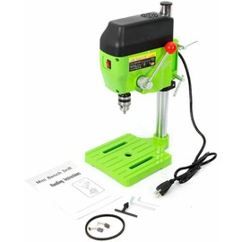 Gdrasuya10 Mini Benchtop Drill Press 480W Portable Bench Top Drill Press Variable 2 Speed Electric Table Top Wood Drilling Machine Small Table Drill Press for Jewelry Metal Wood DIY