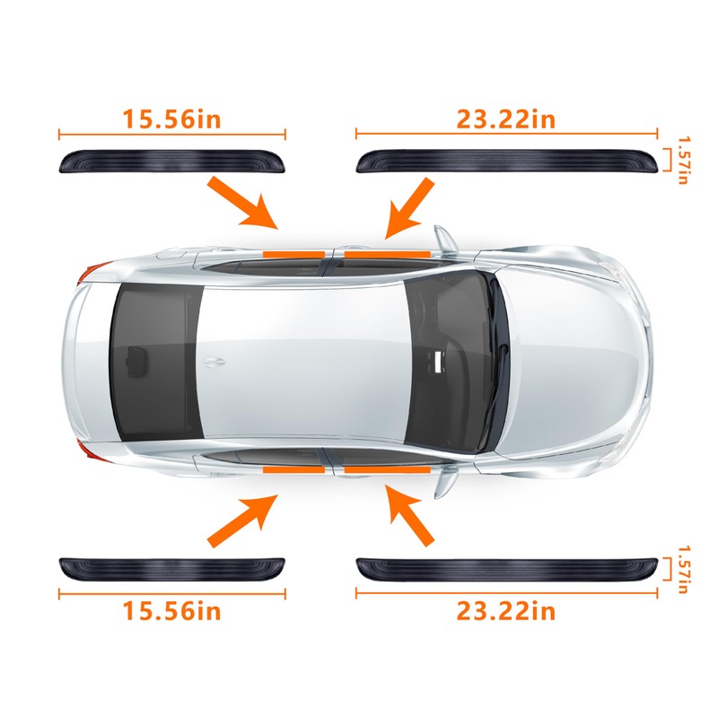 BFXM Door Threshold Protection Black 4cm, 1.57” Width, BFXM-CDTP-Bk4