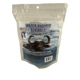QT Dog Water Buffalo Bladder - All Natural Single Ingredient Dog Chews, Protein-Packed, Gluten & Grain -Free Dental Chews, Ideal for All Breeds
