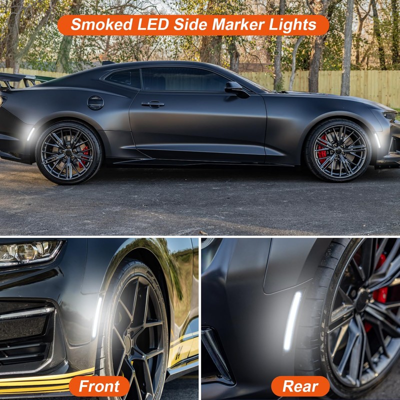 LED Dynamic Side Marker Lights Compatible with Camaro 2016 2017