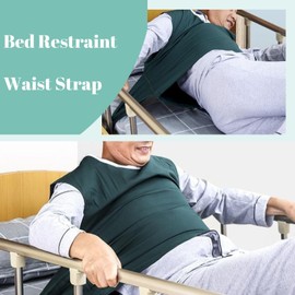 Vest Restraint Suit for Bed or Wheelchair, Anti Fall Bed Restraint Waist Strap, Adjustable Chest Restraint Band for The Elderly, Dementia Patients (S)
