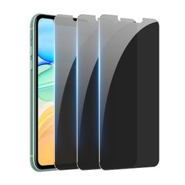 pehael pehael [3 Pack Privacy Screen Protector for iPhone 11/iPhone XR Anti-Spy Tempered Glass Film 9H Hardness Upgrade Edge Protection Easy Installation Bubble Free [6.1 inch]