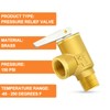 GASHER 1PCS Brass Temperature Pressure Relief Valve with 1/2" NPT