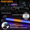 XRIDONSEN 35 inch Traffic Advisor Light Bar 144 LED Blue