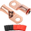 SVAAR 10pcs 00 Gauge Copper Lugs 2/0 AWG-3/8" Ring Terminal