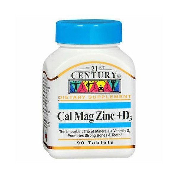Calc + Mag + Zinc + D3 90 Tabs  by 21st Century