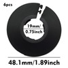 Pack of 6,15mm Plastic Radiator Pipe Covers Black Pipe Collars