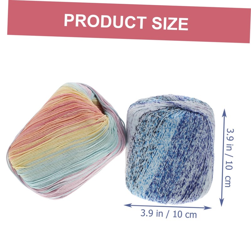 OHPHCALL 2pcs Cotton Hand Knitting Yarn Soft Woolen Line for