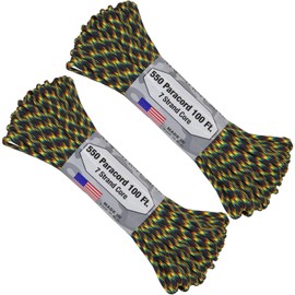 Atwood Rope - Galaxy 550 Paracord, 7 Strand Core 1/8 inch x 100 Foot - 2 Pack