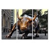 TUMOVO Wall Art 3 Pieces Street Charging Bull Paintings Wall