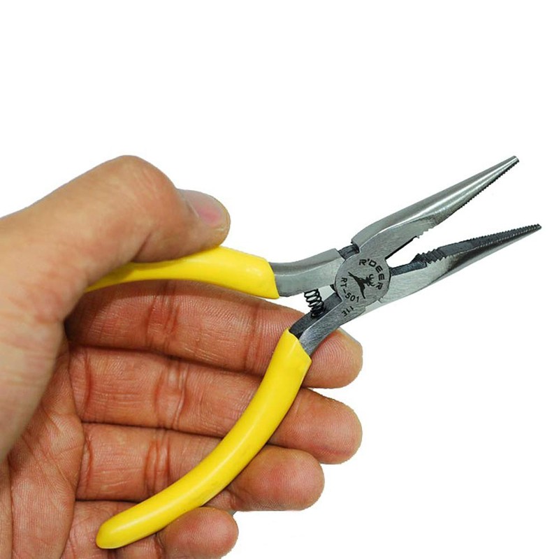 Spring Loaded Needle Nose Pliers 5 Inch Precision Long Reach