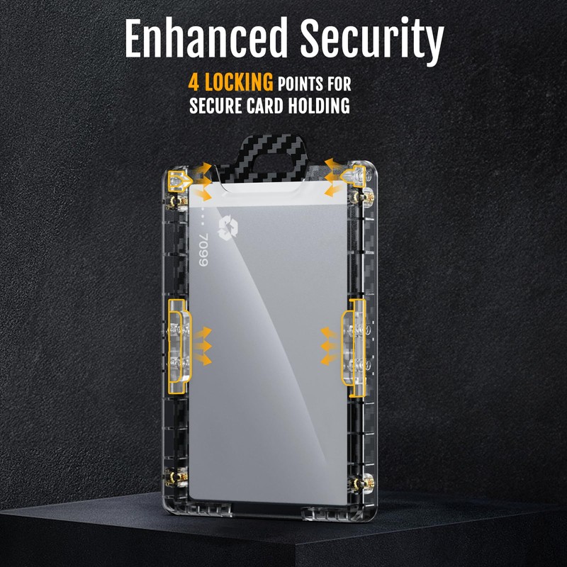 MNGARISTA Badge Holder Carbon Fiber: 0.91oz Lightweight ID Card Holder