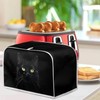 Uskorhein Black Vivid Cat Print 4 & 2 Slice Toaster