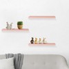 Youyole 3 Pack Pink Floating Shelves for Wall 16 Inch