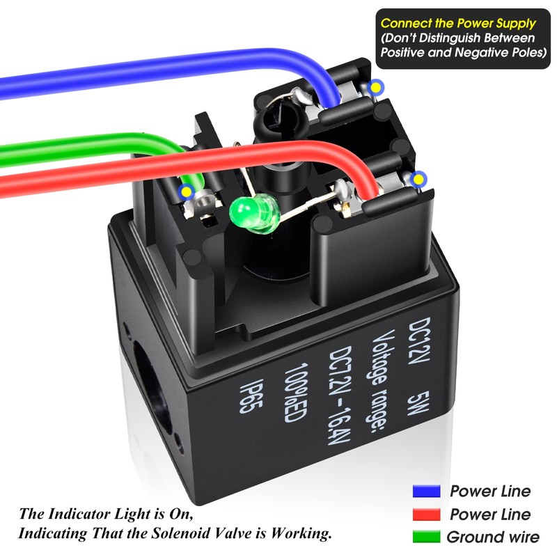 ERGAOBOY 1/8 Inch BSP 12 V Single Coil, Pilot Controlled,