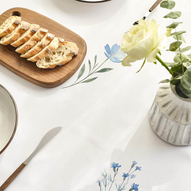 Artoid Mode Floral Leaves Spring Table Cloth, Rectangular 140x200 cm
