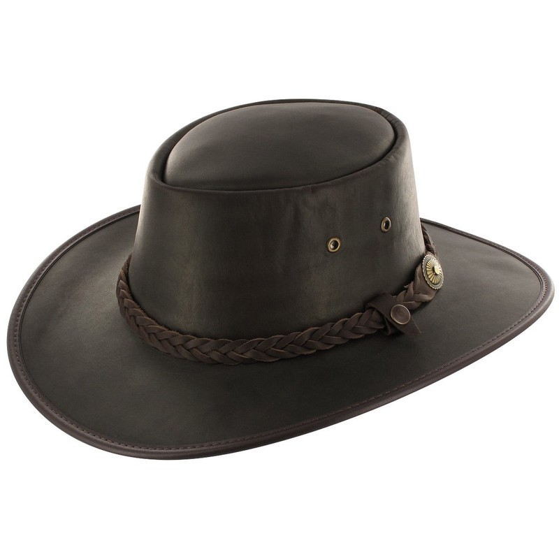 Squashy Outback Leather Hat BARMAH leather hat outback (XXL/62-63 -