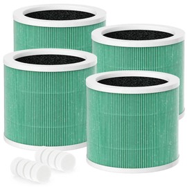 HY1800 Air Purifier Replacement Filter, Compatible with Loytio/AYAFATO/Honeyuan/IOIOW/CHIVALZ/MORENTO HY1800 Purifier, 3-in-1 Filtration, High-Efficiency Activated Carbon, Premium Filter (4 Pack)