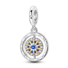 BIZK Charms Pendant 925 Silver for Bracelets, Compatible with European Bracelets and Necklaces for Women, Sterling Silver