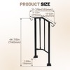 KUAFU Step Handrail Fit for 1-2 Steps Flexible Porch Railing