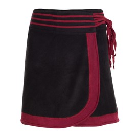 Vishes - Alternative Clothing - Thermal Skirt Warm Women's Winter Skirt Short Wrap Skirt Made of Eco Fleece, black