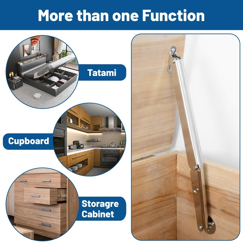 LALAGO Gas Lift 150N/PC, Lid Support Hinges, Bed Box Hinges,