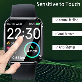 Blueshaweu Screen Protector Compatible with Ice-Watch - ICE Smart 2.0 - Connected Watch (1.96 Inch), HD Clear Flexible TPU Screen Protector [Pack of 3] Compatible with ICE Smart Two (1.96 Inch) (Black