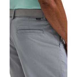 Lee Men's Golf Series Synthetic Flat Front Chino Short, New Gray