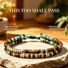 PENGION This Too Shall Pass Morse Code Bracelet for Women,