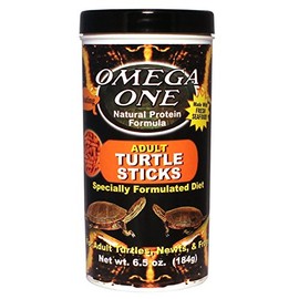 Omega One Adult Turtle Sticks Specially Formulated Diet, 6.5 Ounces Per Container