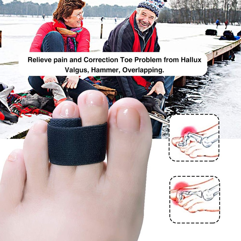 Welnove Broken Toe Splint Elasticity Corrector Braces - Set of