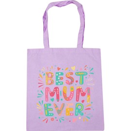 Hippowarehouse Best Mum Ever Mothers Day Gift For Him Her Daughter Son Dad Mum Tote Shopping Gym Beach Bag 42cm x38cm, 10 litres