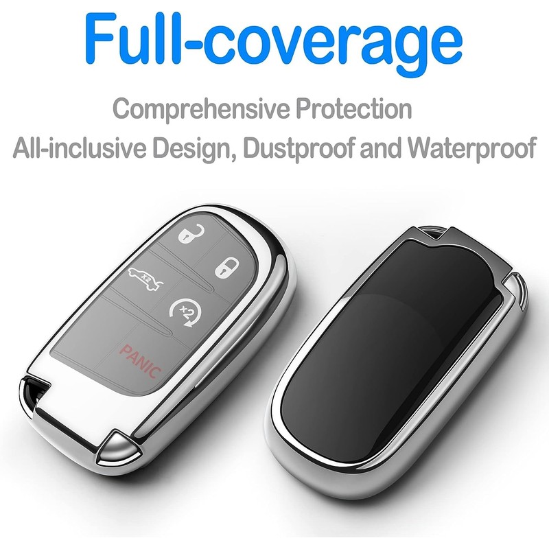 Z.MYUKI Compass Hybrid Key Case with Key Fob for Jeep