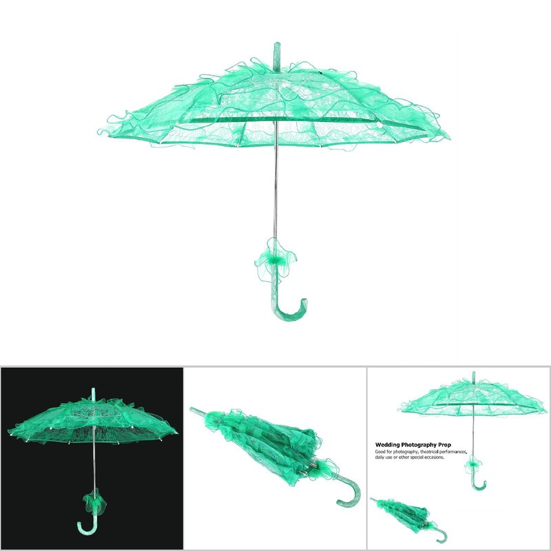 Bridal Lace Cotton Umbrella for Wedding Parties Dancing Photography Prop