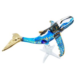 WitnyStore Whale Hand Blown Blowing Glass Art Sea Animal Fancy Collectibles Decor Gift