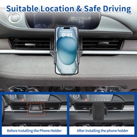 YIXKTUKEKE Car Phone Mount for 2018-2021 Mazda 6 Phone Holder Navigation，Fit for Mazda 6 Cellphone Mobile Cradle Auto Accessories Bracket Anti-Shake，360 Degree Rotation，Compatible for All Cell Phones