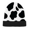 Sinestour White Cow Print Beanie Hats for Men Women Soft