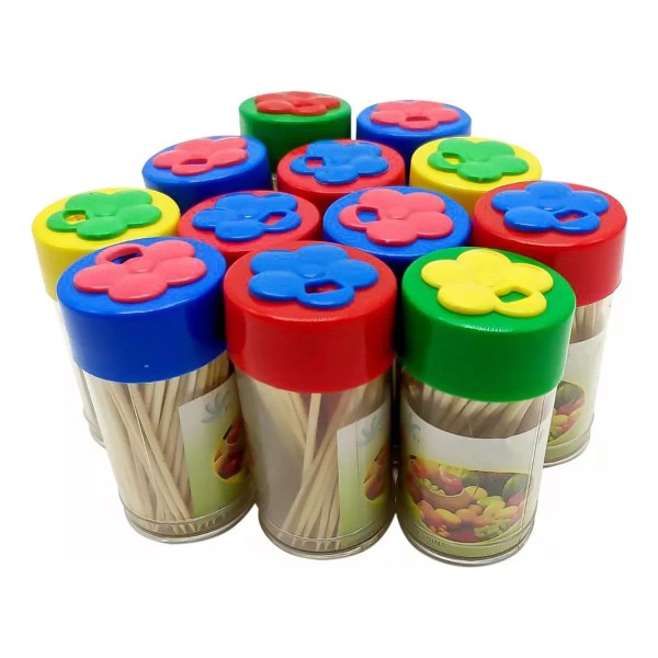 Importeek 24pq Bote Palillos Dientes Coctelero Fruta Madera 2400pcs