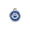 RedDingo enamel pet id tag, small, "Fisch Bowl", Light Blue