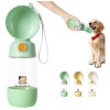 Botella Agua 2en1 Para Perros Y Gatos Portátil Verde