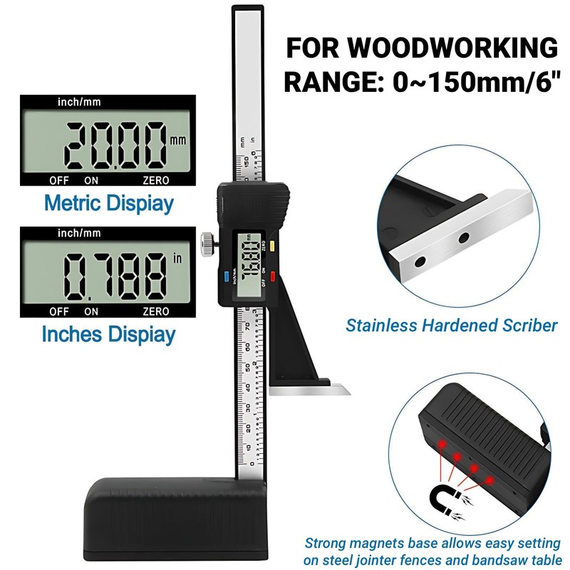 1150mm Digital Height Gauge Table Saw Gauge Scriber Vernier Caliper