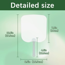 15 Pcs Church Fans Handheld Set,Sublimation Fans Blank Double-Sided Sublimation Paddle Fan Blanks ，DIY Hand Fans for Church Parties and Wedding Fans for Guests