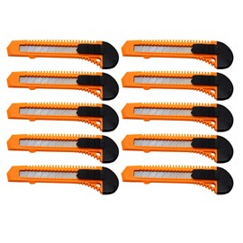 10x Bulk Utility Knife Box Cutters Snap Off Blade Neon Orange