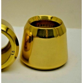 POLISHED BRASS 1 1/2" SMOOTH CANDLE FOLLOWERS - BURNERS - TOPPERS- ANY QUANTITY
