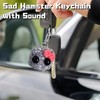 Sad Hamster Meme Keychain,Sad Hamster Keychain with Sound,Knitted Hamster Keychain
