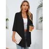 Ylhystrical Lightweight Cardigan for Women Black X-Large Drape Shrugs Open