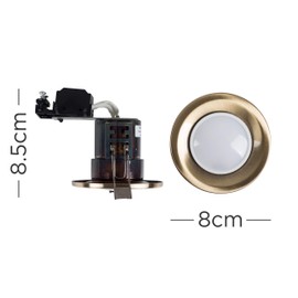 MiniSun | Modern Fire Rated Antique Brass GU10 Recessed Ceiling Downlight/Spotlight | Ceiling Spots, Home Décor & Improvement Essential