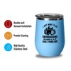 Snowboard Blue Wine Tumbler 12oz - i just want -